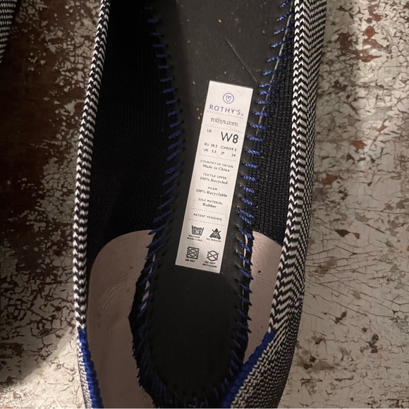 Rothy’s Black/White The Point Ballet Flats Size 8 - Picture 13 of 13